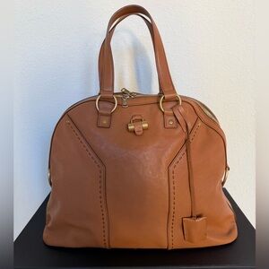 Yves Saint Laurent Brown Leather Tote